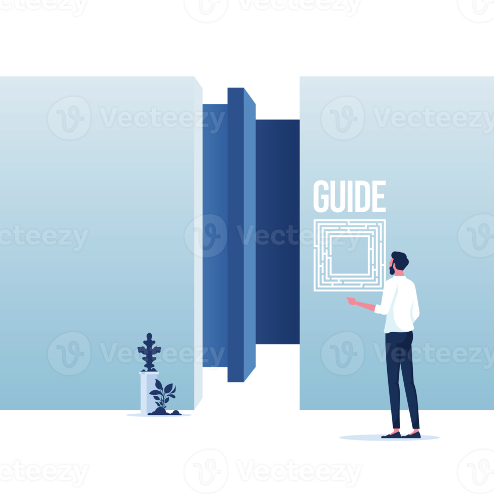 Lost in a complex maze-Concept of problem solving, finding solution png
