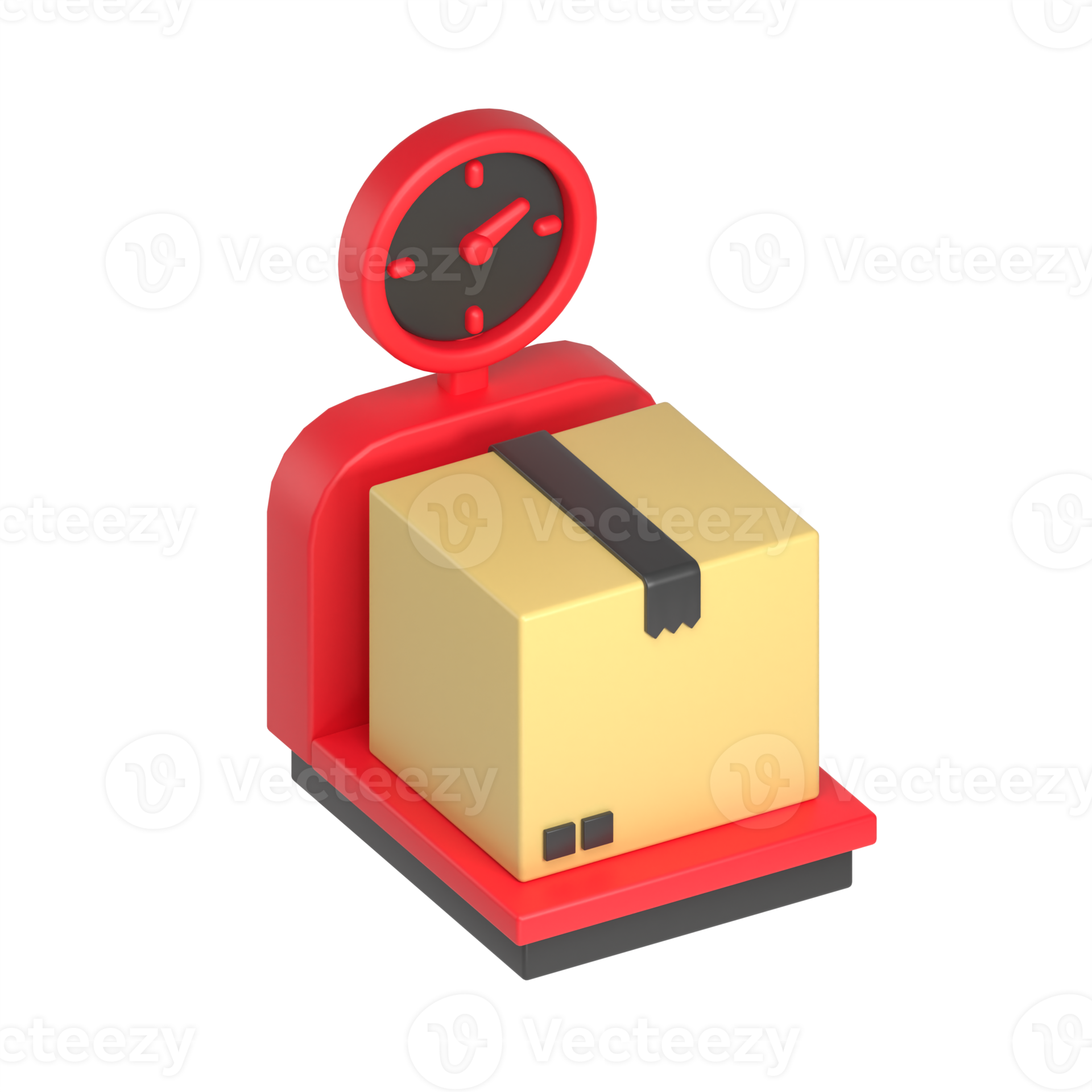 measuring box weight 3d illustration 18982674 PNG