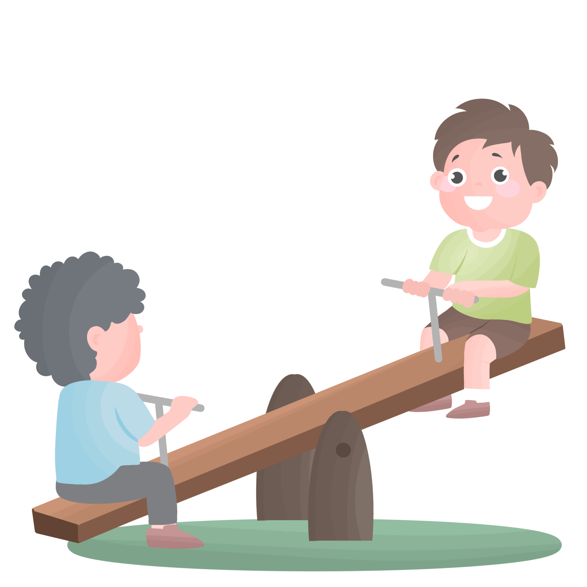 Free Happy Kid boy playing on a seesaw in playground 18982717 PNG with