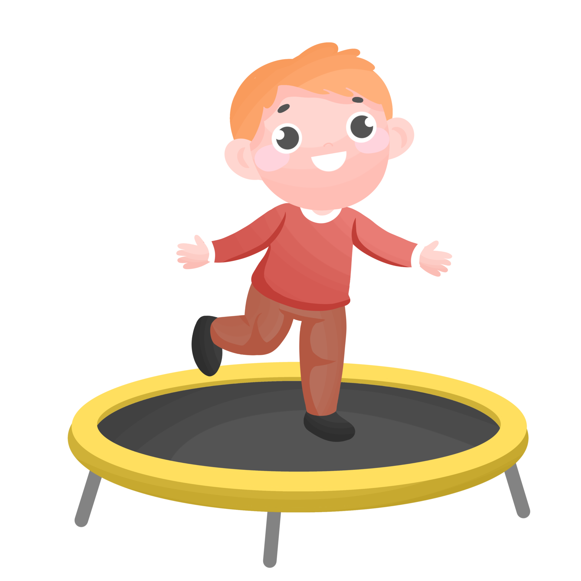 glückliches springendes kind auf trampolinillustration 18982718 PNG