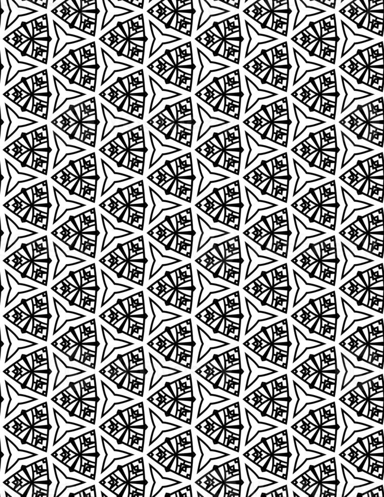 Malvorlagen mit geometrischen Mustern für Erwachsene. Malbuch, nahtlose Malseite für Erwachsene. png