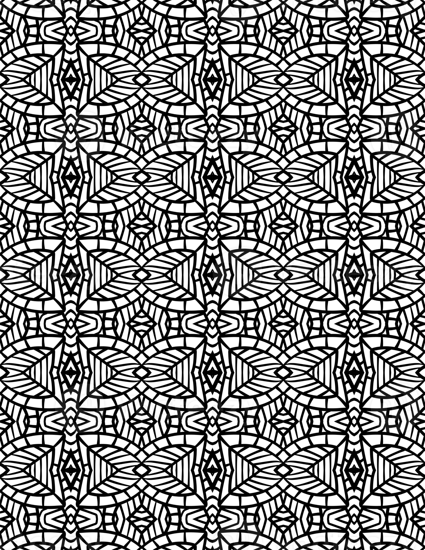 Free Adult Geometric Pattern Coloring Pages. Coloring book, seamless