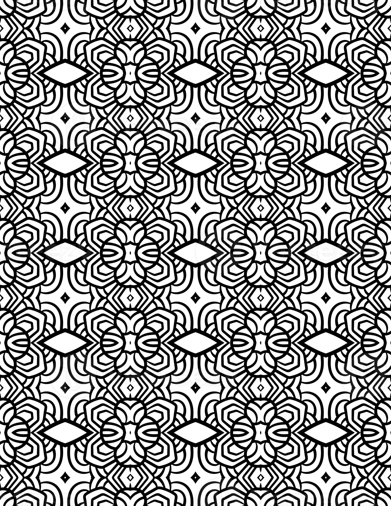 Free Adult Geometric Pattern Coloring Pages. Coloring book, seamless