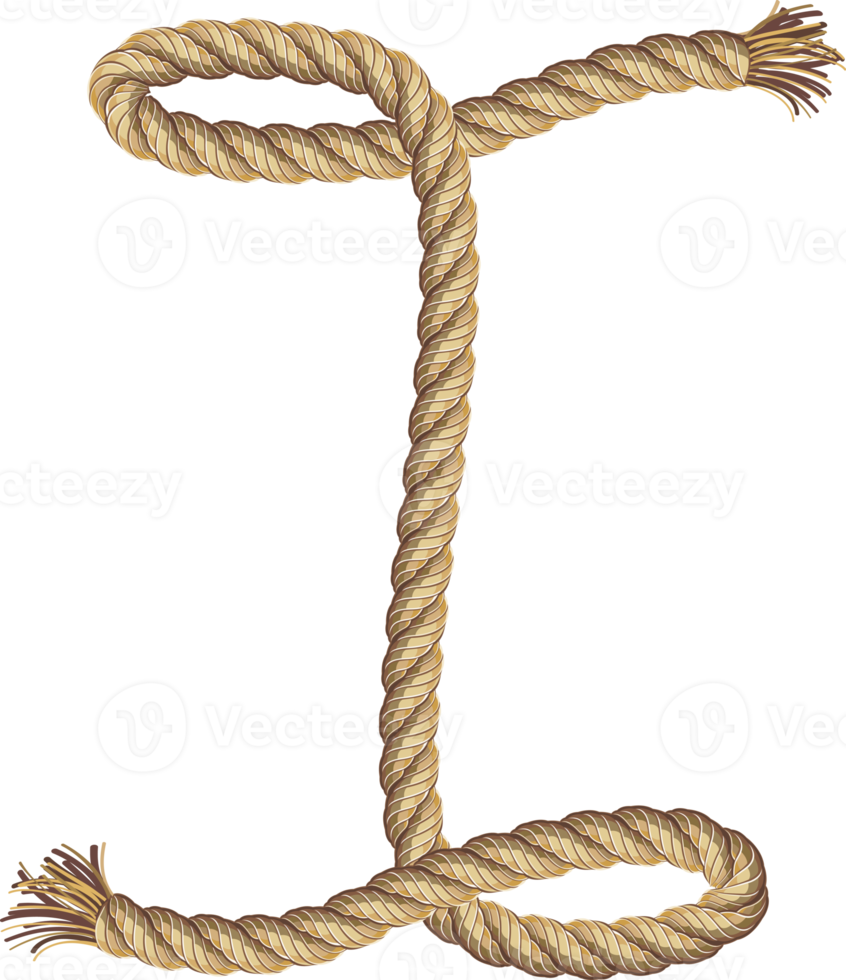 Rope alphabet font png
