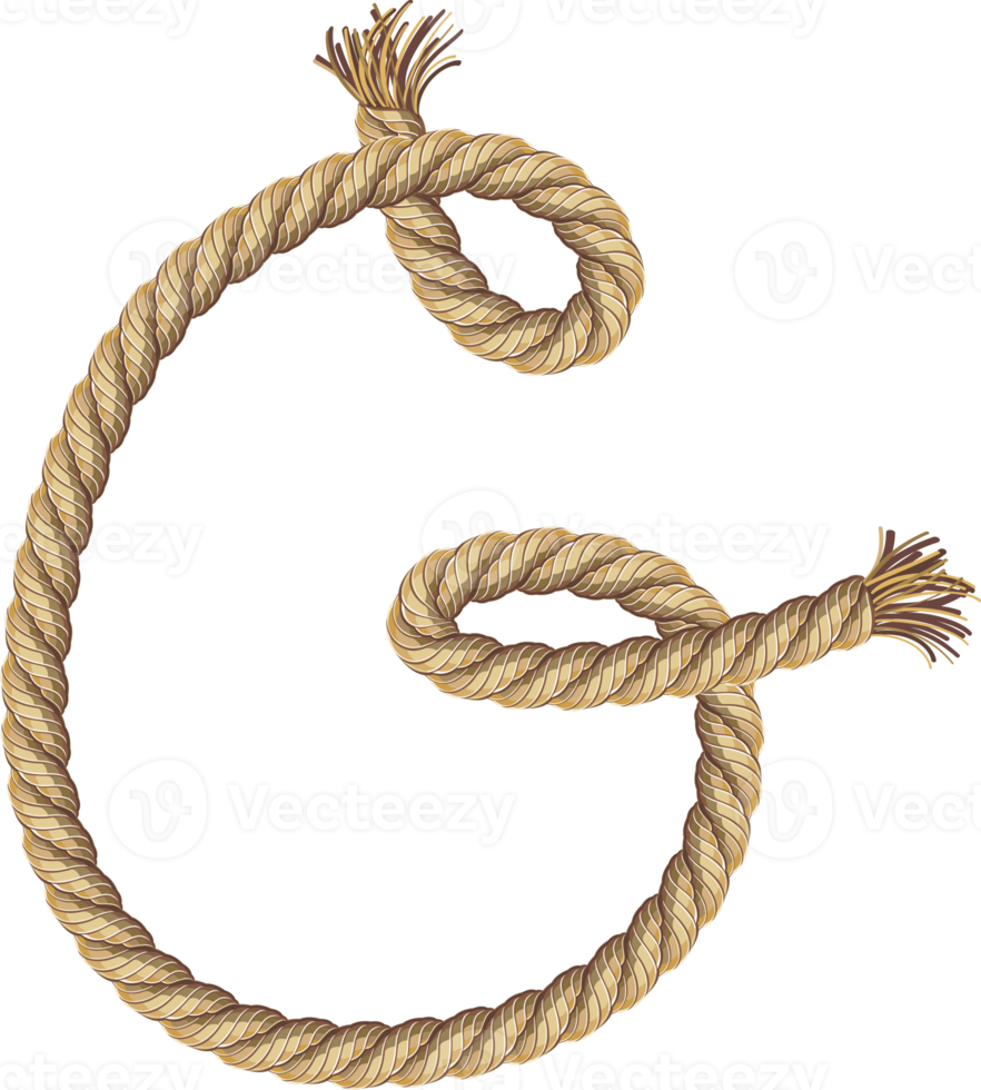 Rope alphabet font png