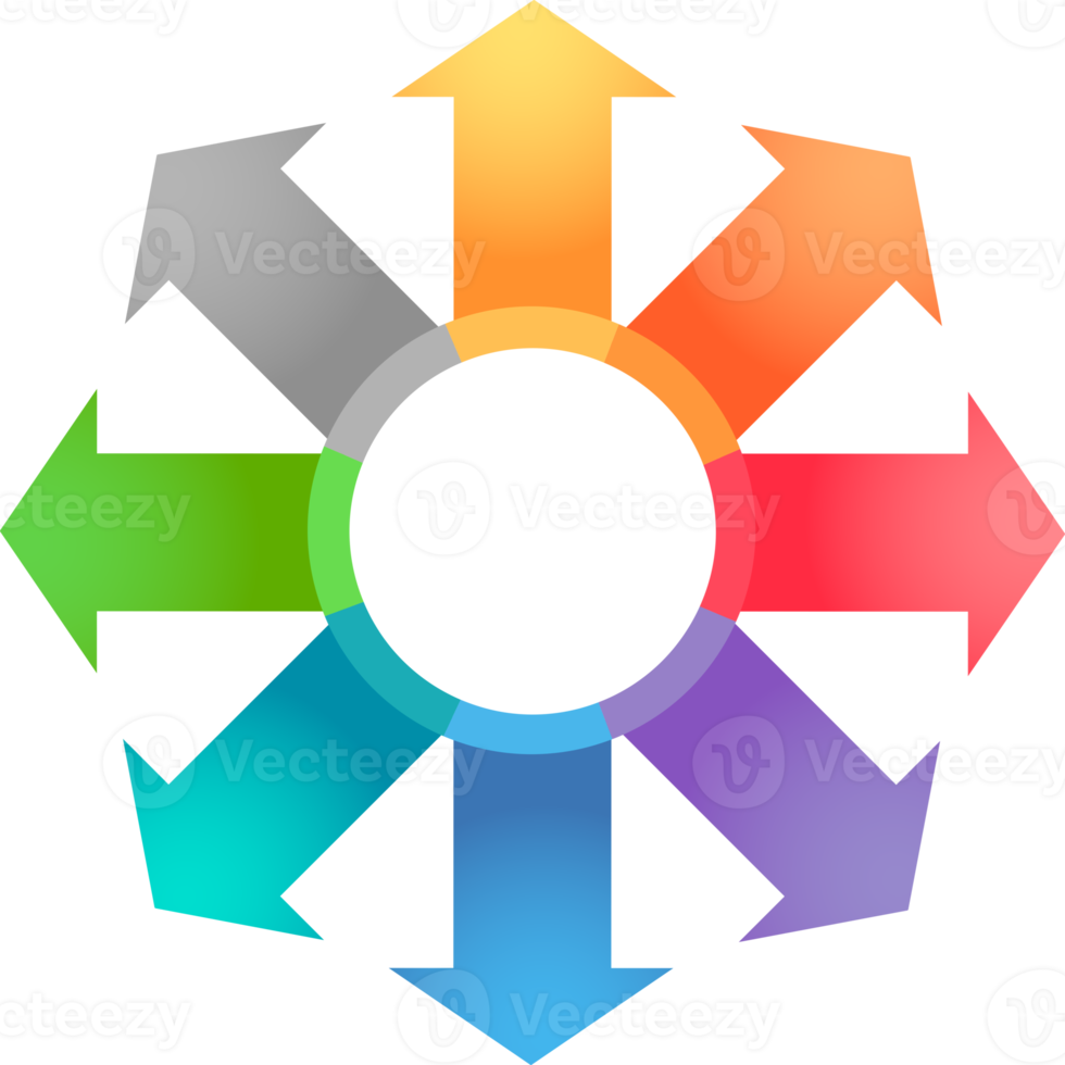 color infografia flecha png