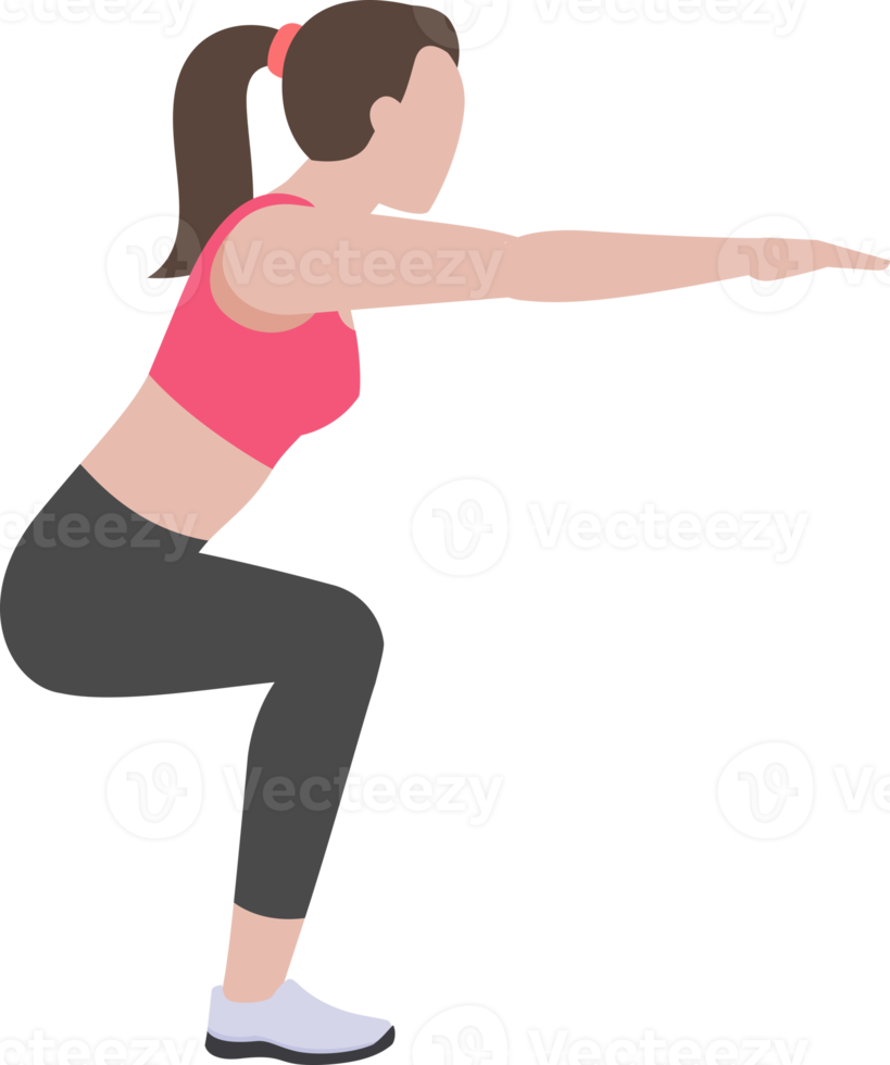 woman workout exercise png