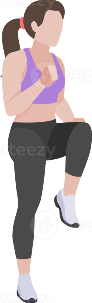 ejercicio de entrenamiento de mujer png