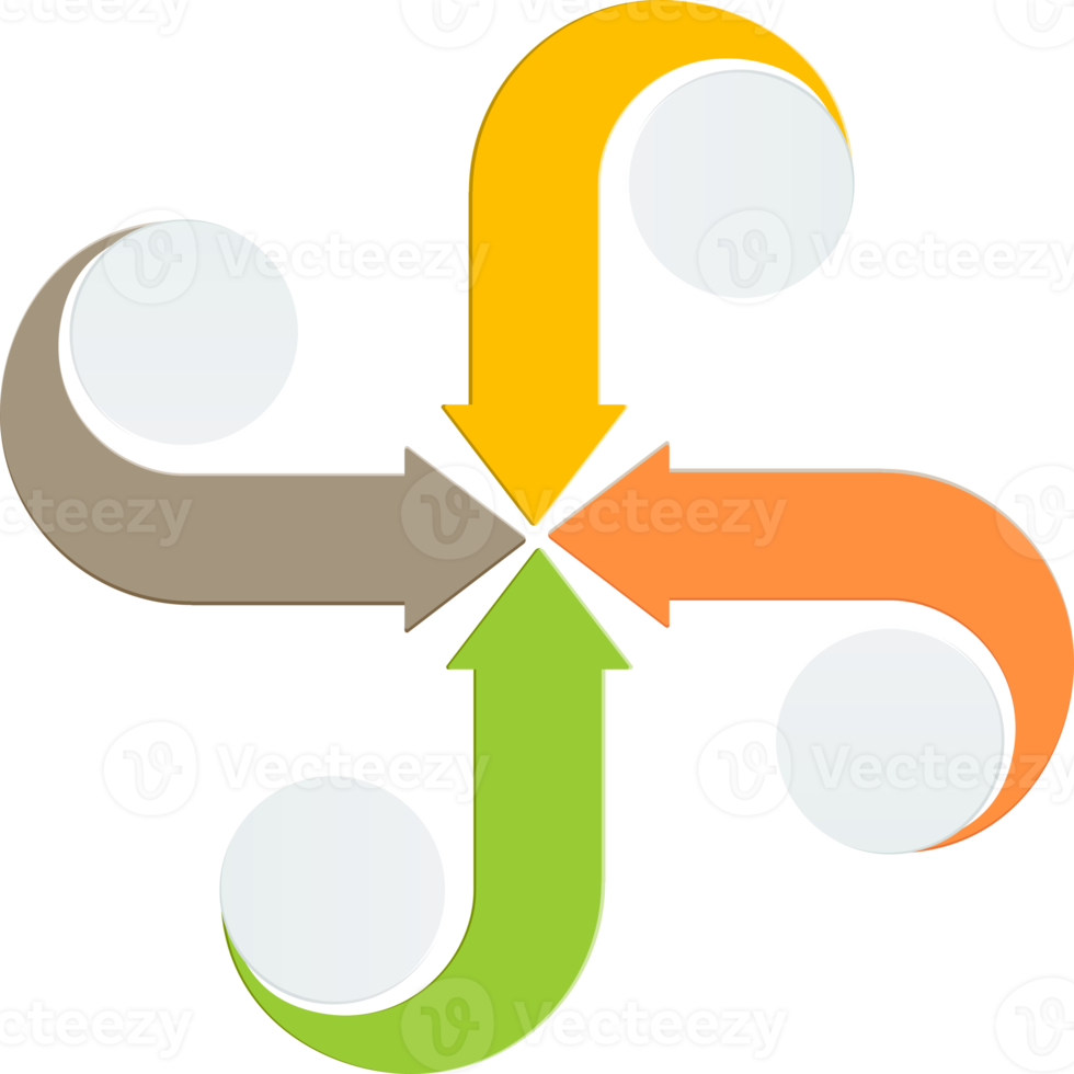 seta infográfico cor png