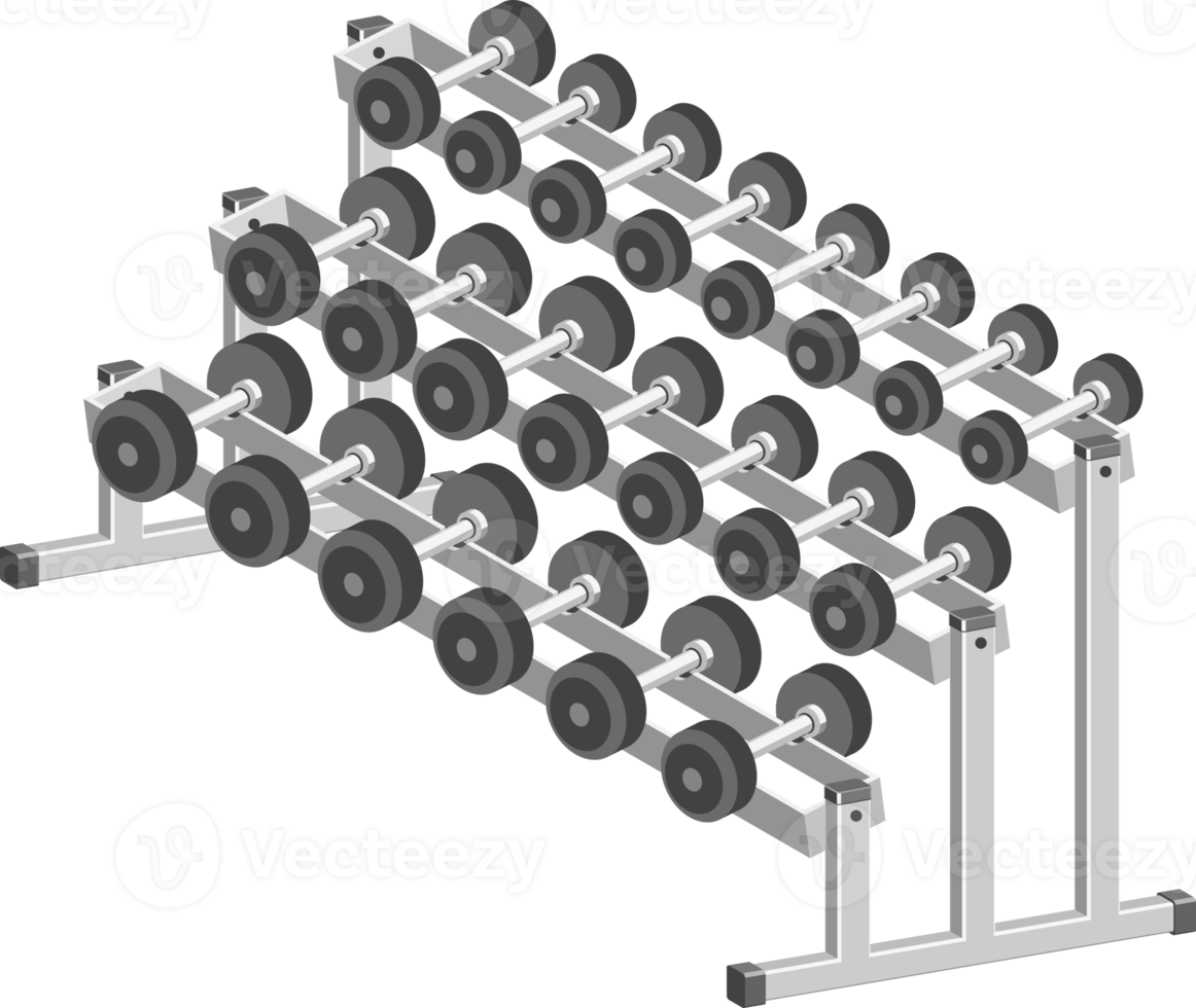 Dumbbell set rack png