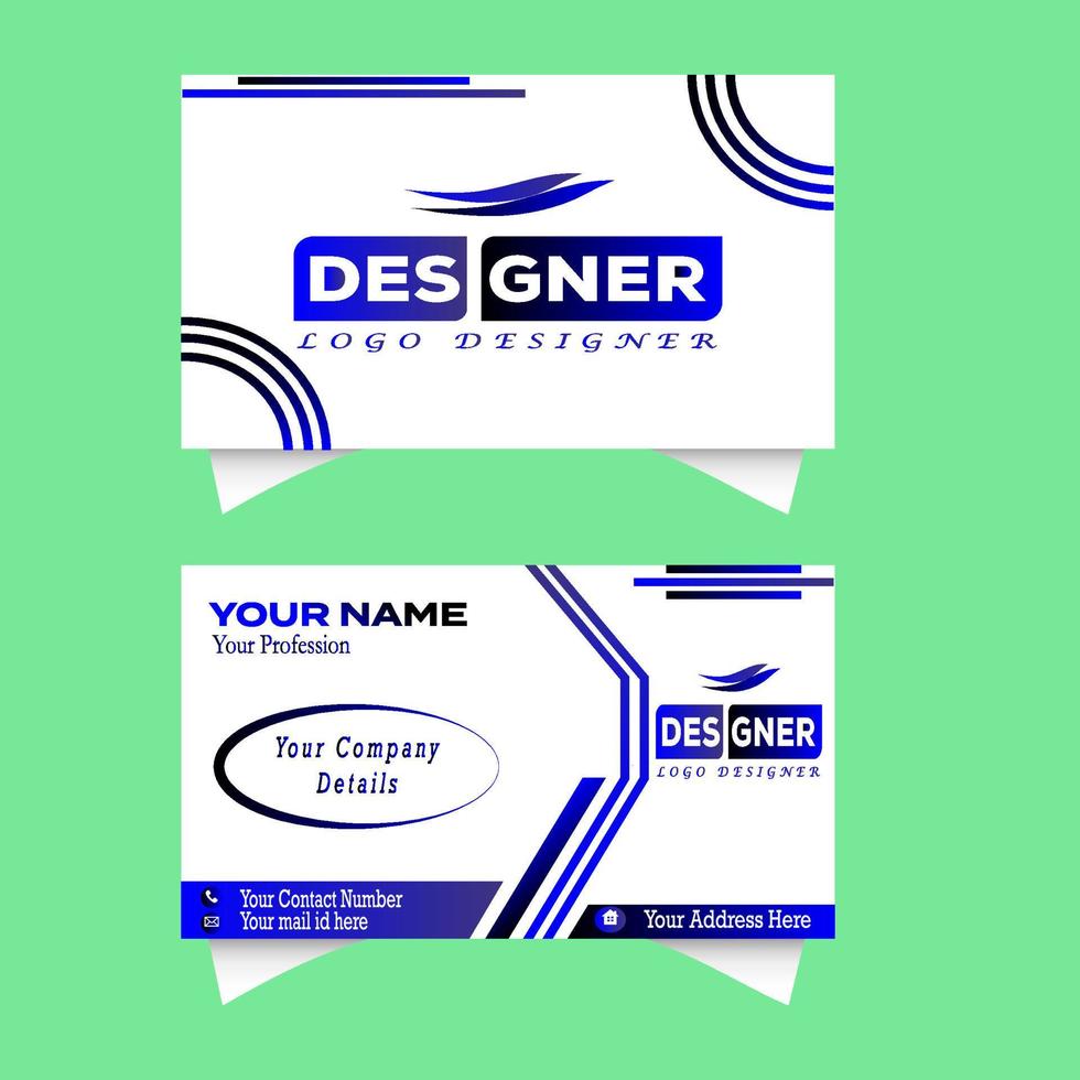 Editable Business Card vector