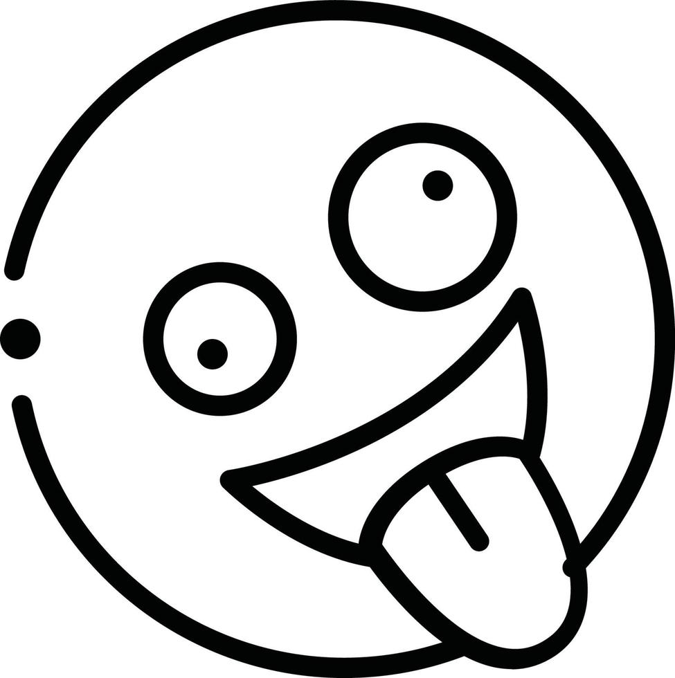 Silly face Emojicon vector