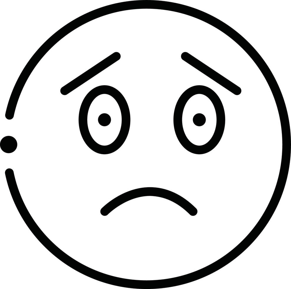 Sad Face Emojicon vector