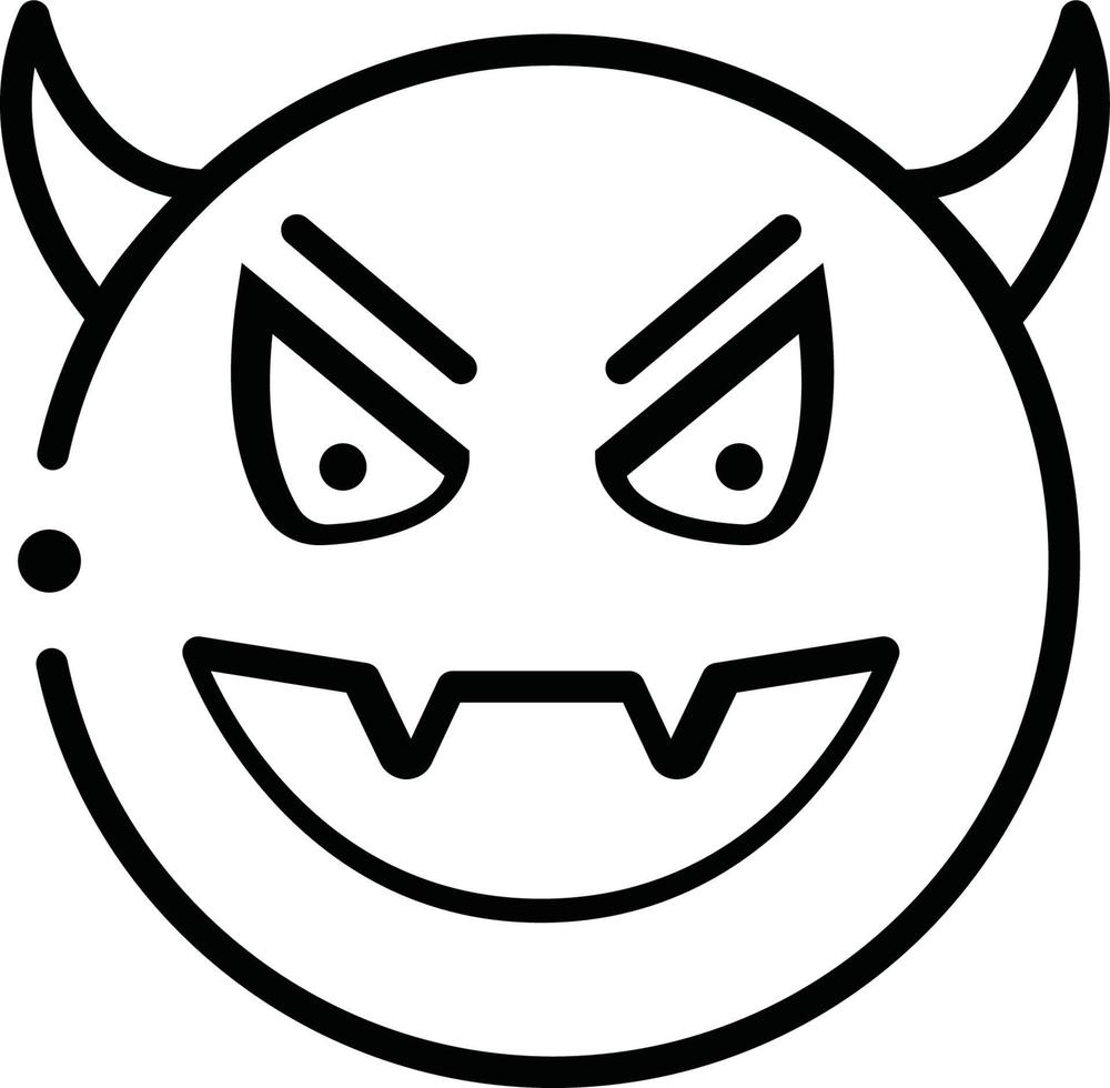 Evil Face Emojicon vector