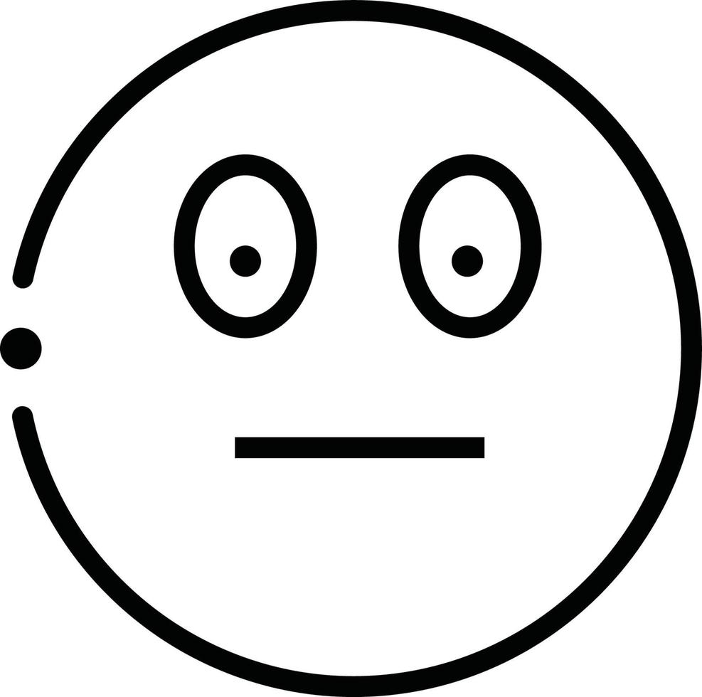 Flat Face Emojicon vector