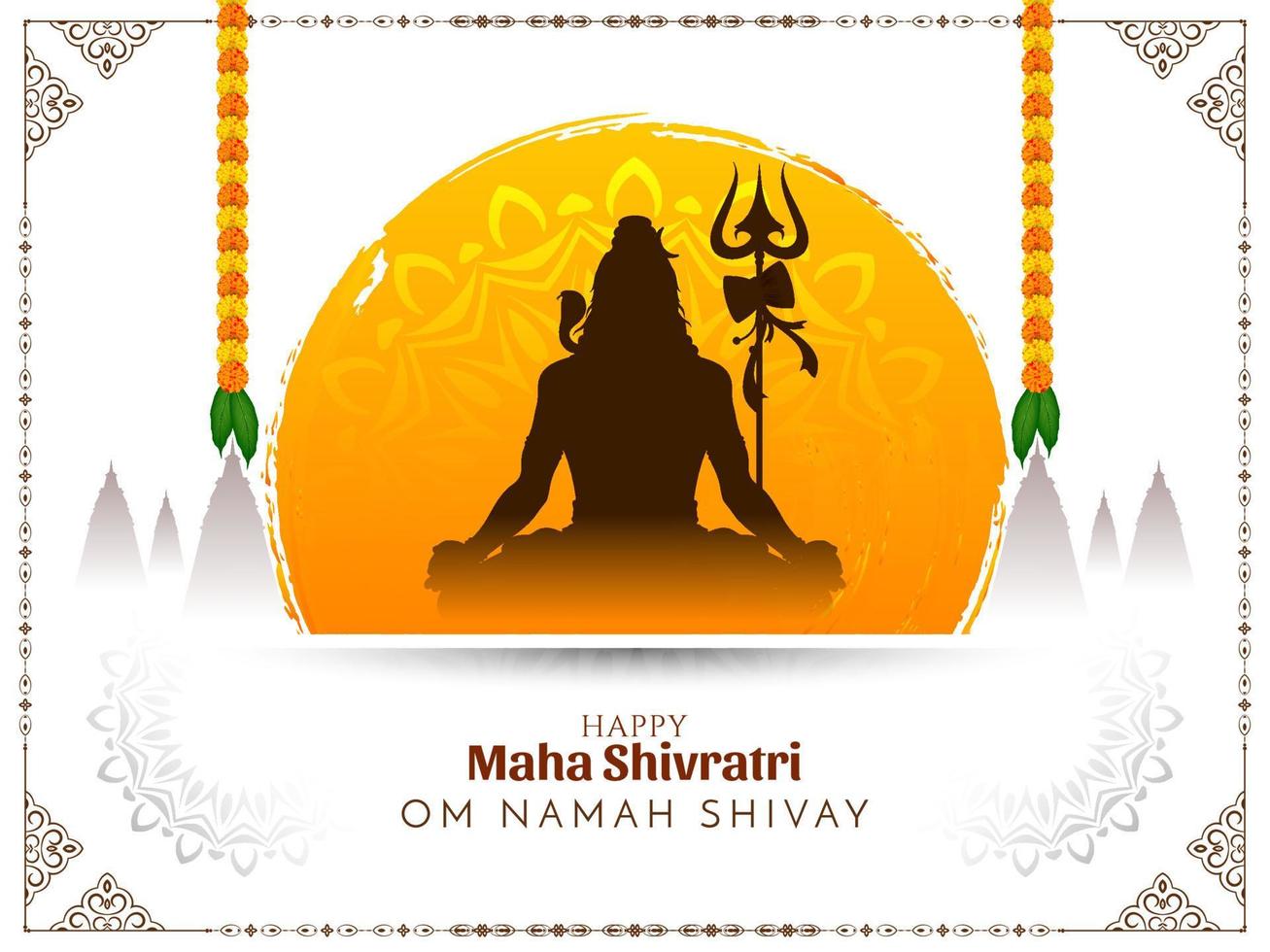 Maha Shivratri Indian religious festival celebration background vector