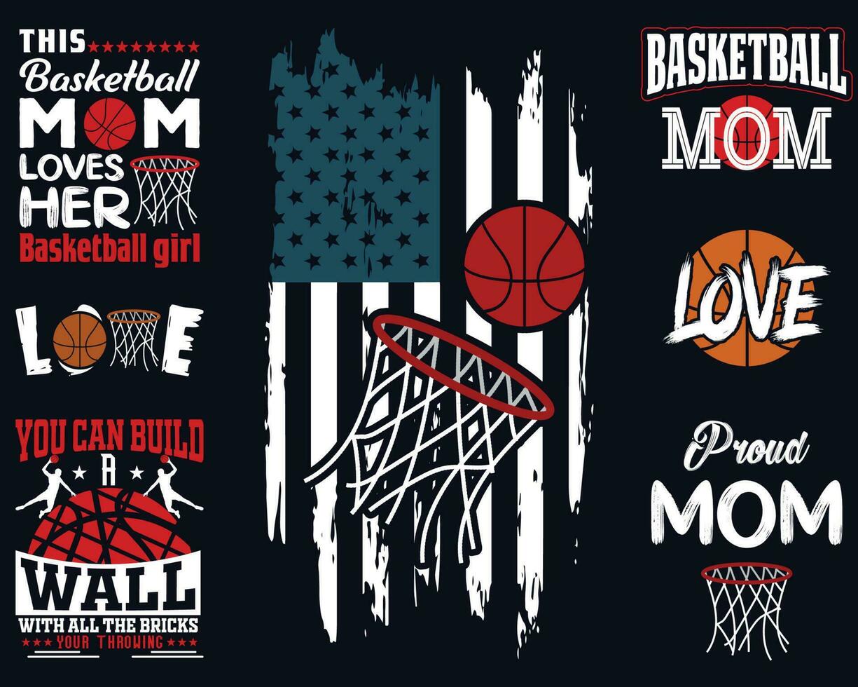 diseño de camiseta de paquete de baloncesto en vector libre de ilustración.