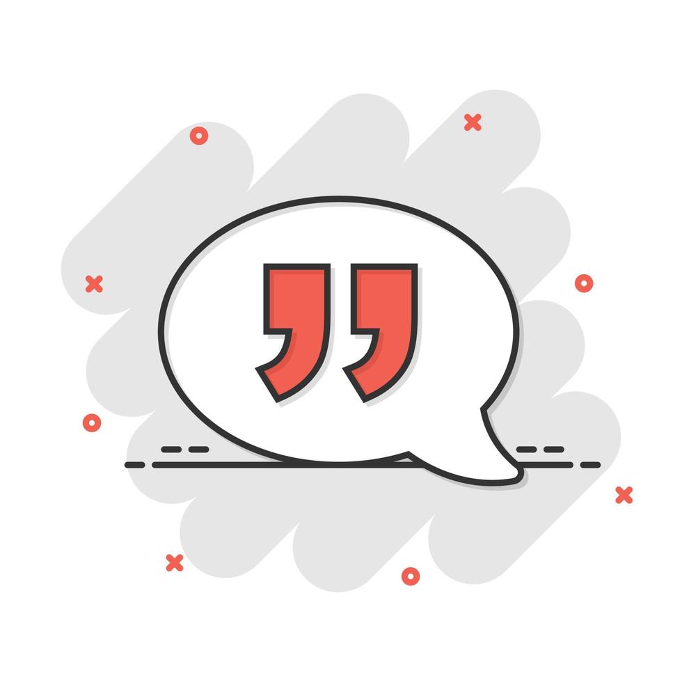 Speak chat icon in comic style. Speech bubble cartoon vector illustration on white isolated background. Team discussion splash effect business concept.