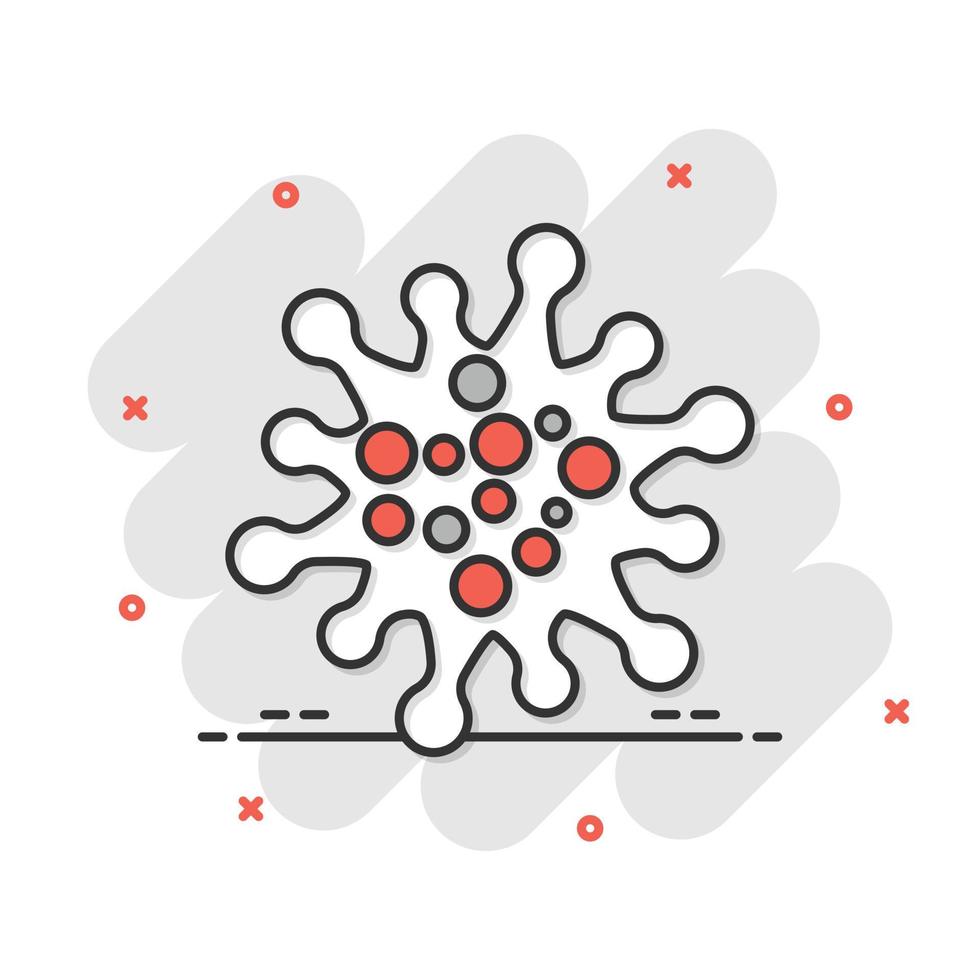 icono de bacterias de la enfermedad en estilo plano. ilustración de vector de alergia sobre fondo blanco aislado. concepto de negocio de virus de microbios.