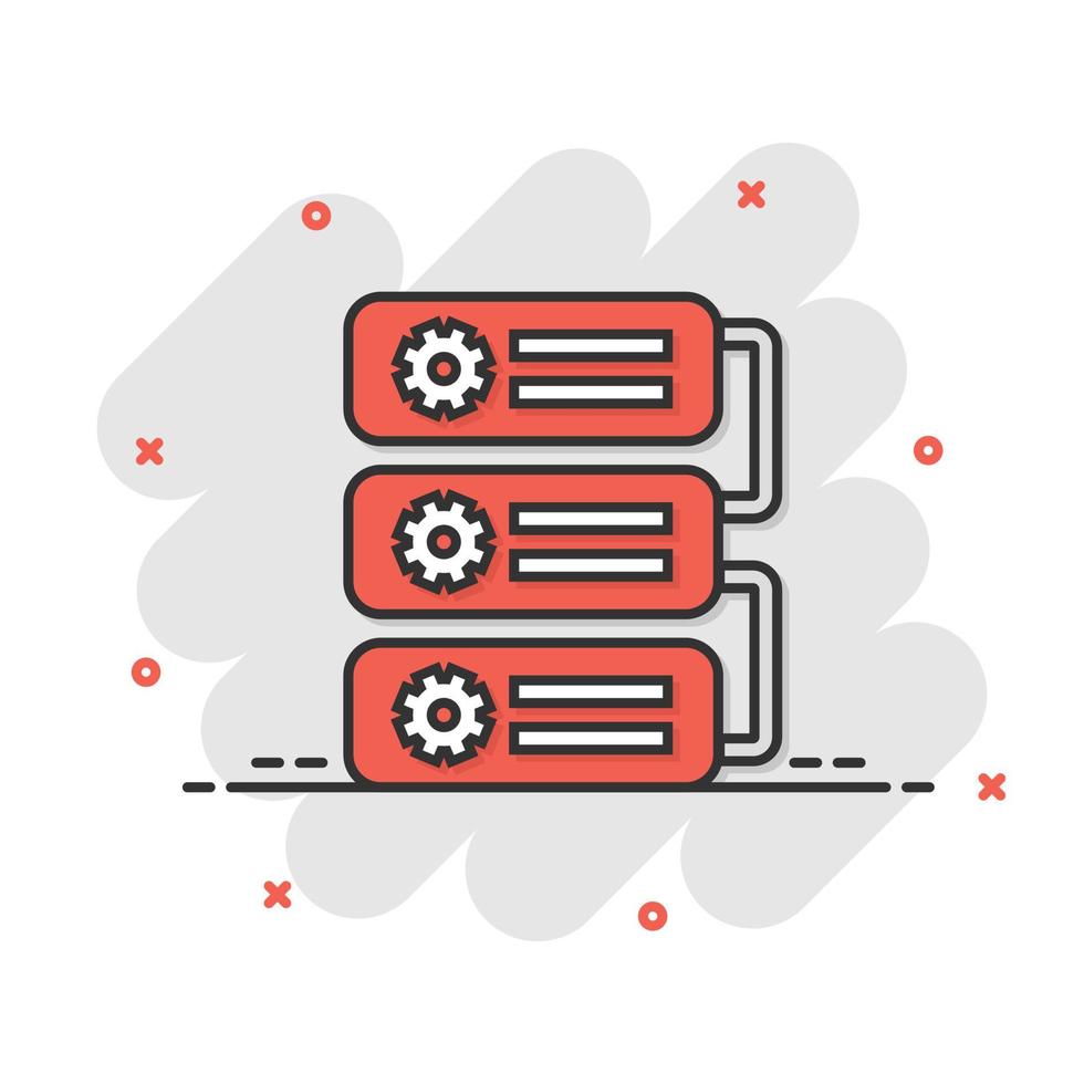 Improvement icon in comic style. Efficiency cartoon vector illustration on white isolated background. Productivity splash effect business concept.