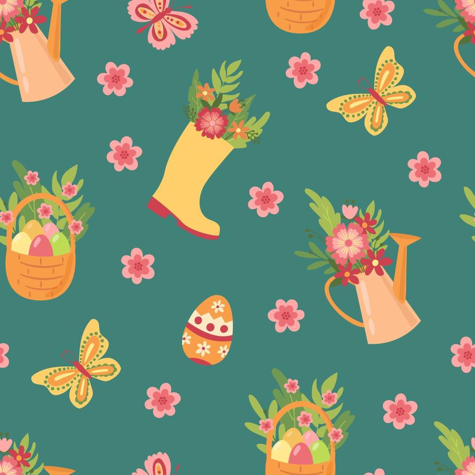 Easter seamless pattern. Design for fabric, textile, wallpaper, packaging. vector