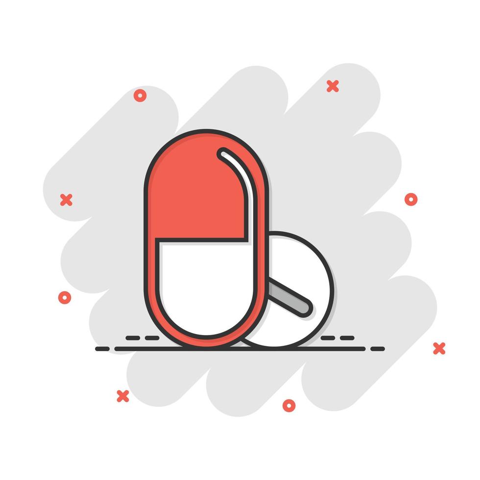 icono de cápsula de píldora en estilo plano. drogas vector ilustración sobre fondo blanco aislado. concepto de negocio de farmacia.