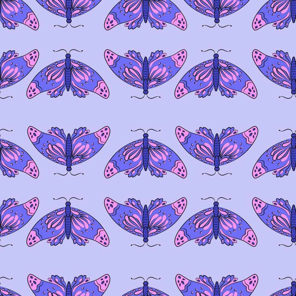 Seamless pattern of beautiful butterflies, repeating pattern.Ideal for holiday invitations, drawing, children's creativity, paper, fabric, textiles, gift wrapping, advertising, postcards. vector
