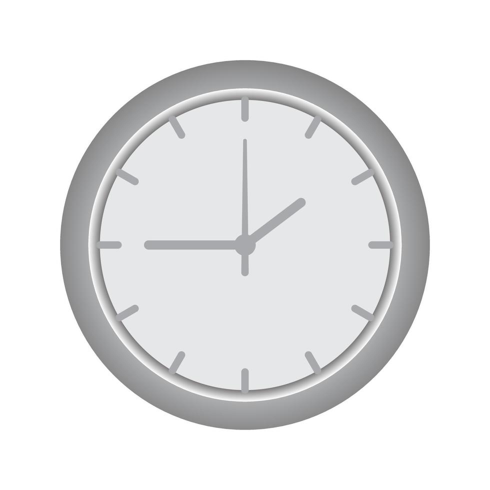 Clock Icon Face Vector Illustration Outlines