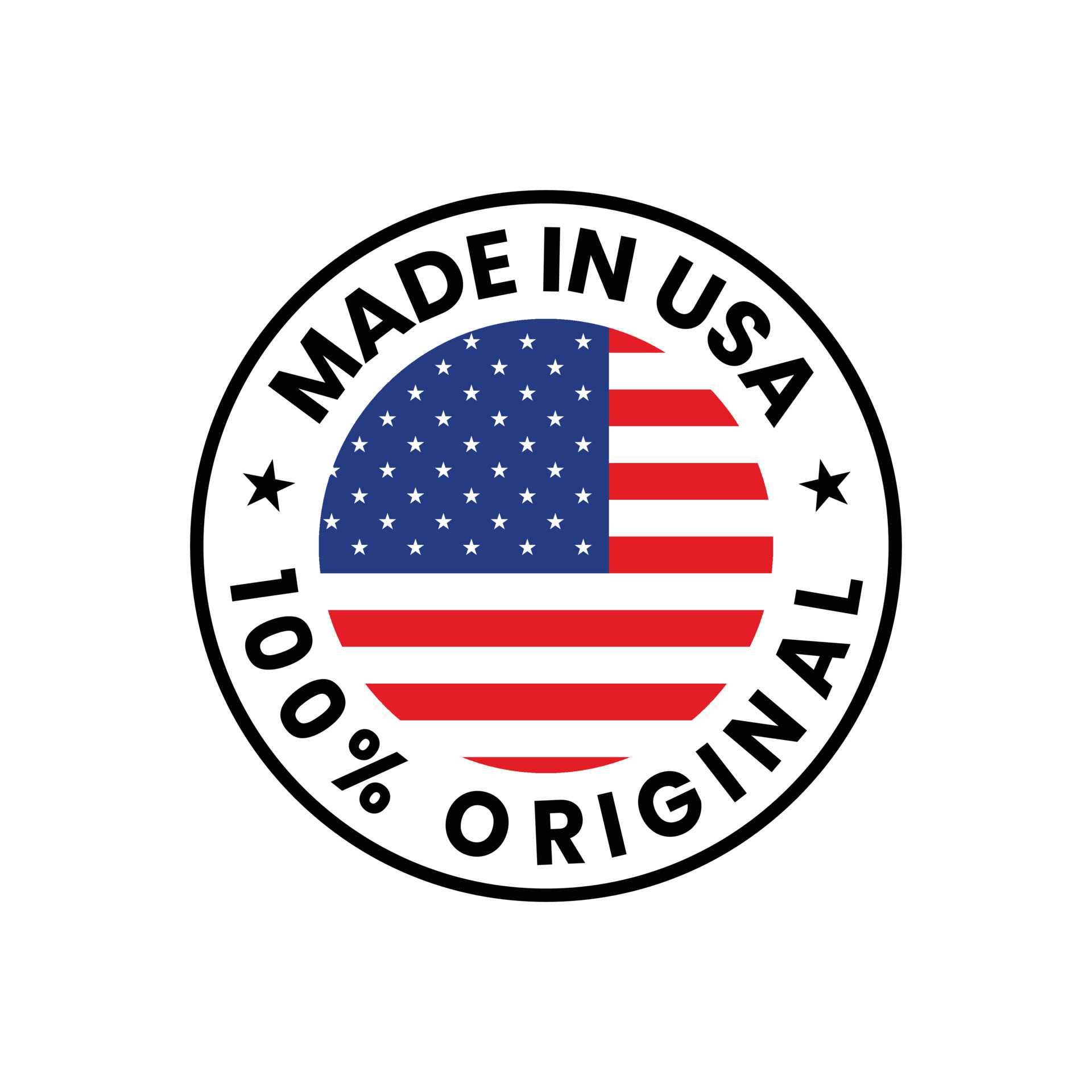 Made in USA icon vector, 100 Percent Original usa product 18986518