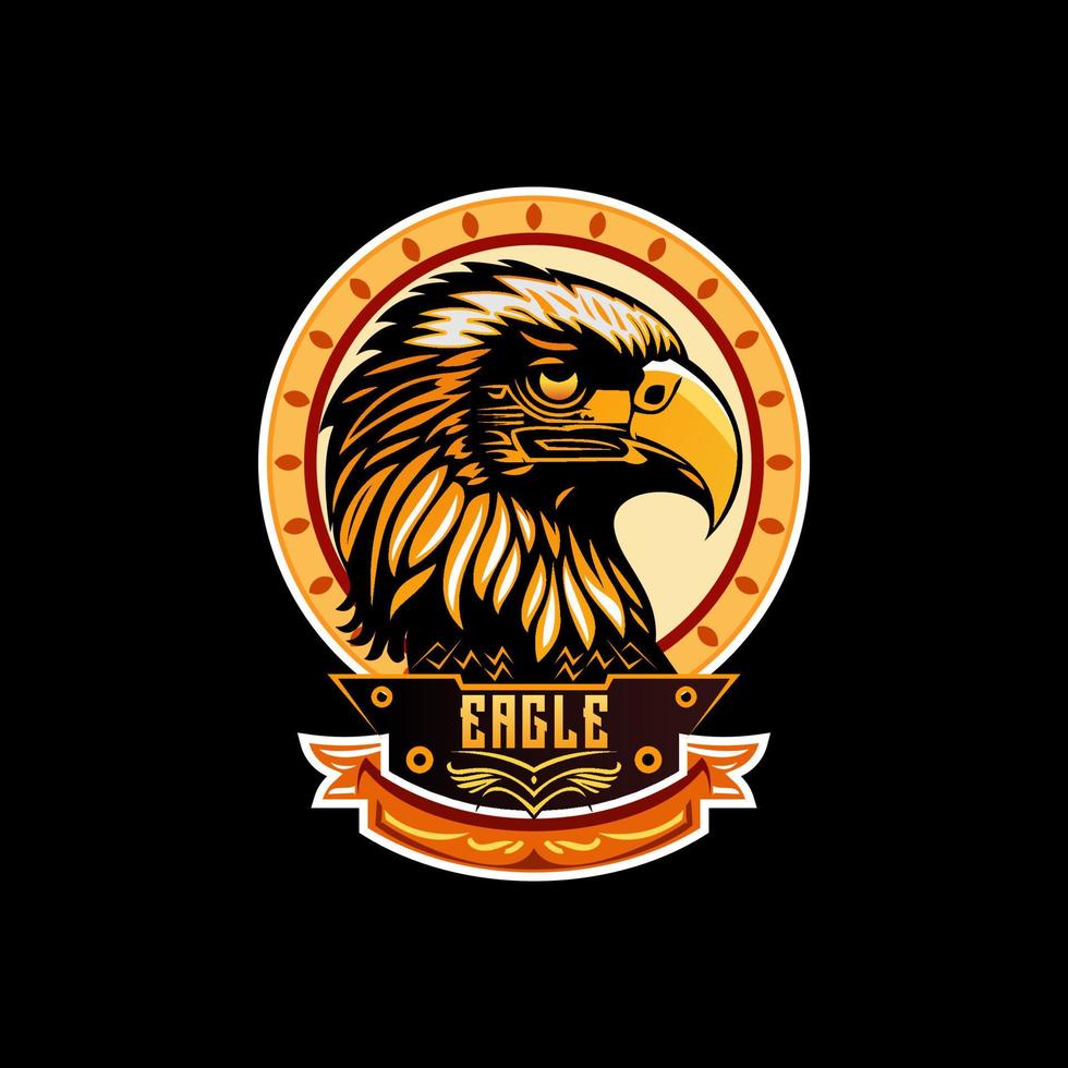 logotipo del águila medallón vector