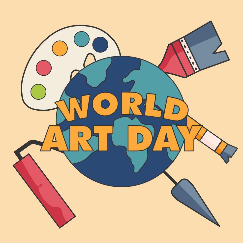 world art day design poster 18986878 Vector Art at Vecteezy