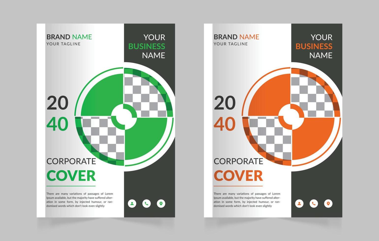 Corporate simple book cover design template a4 vector