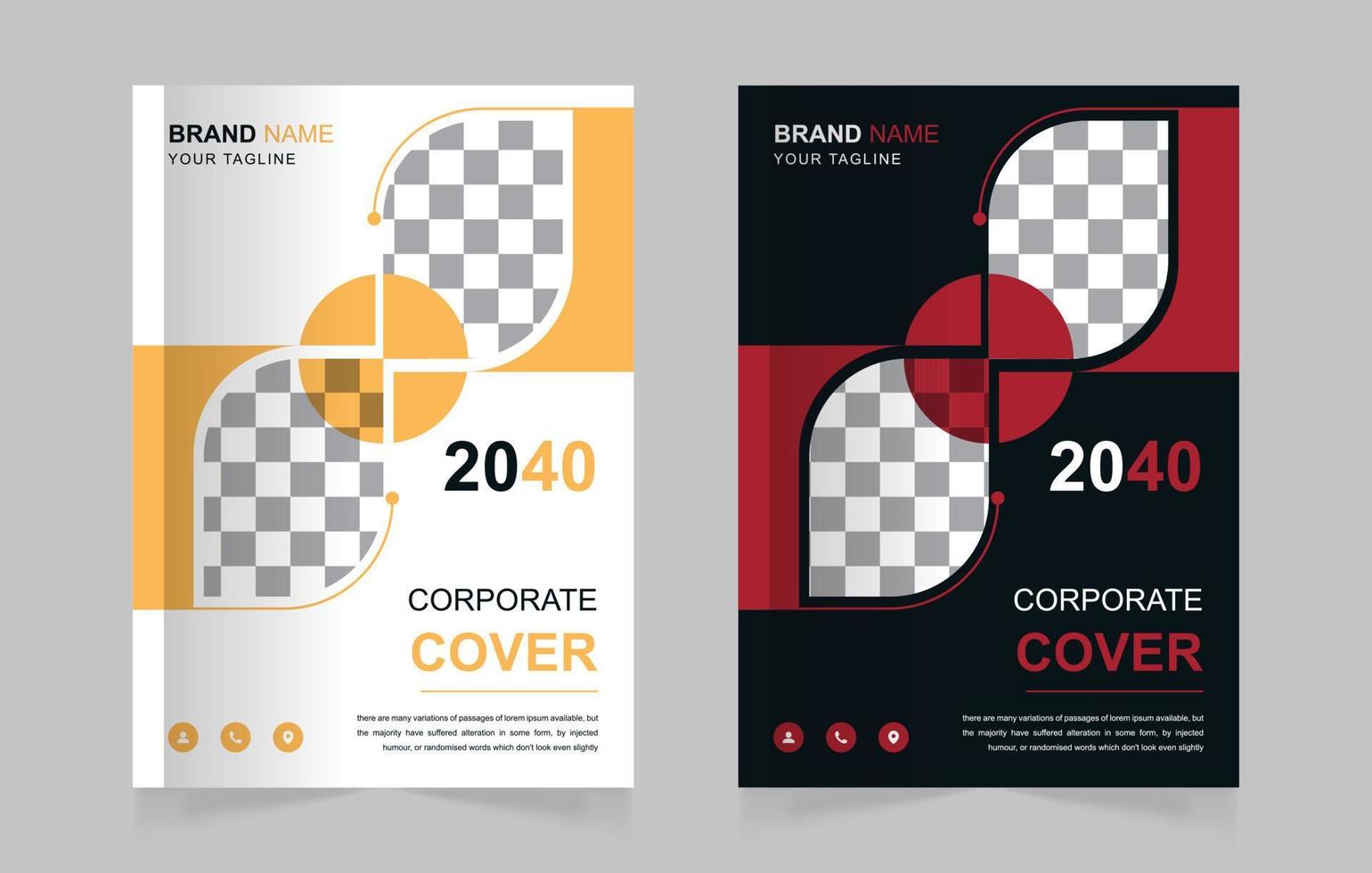 Corporate simple business book cover design template a4 vector