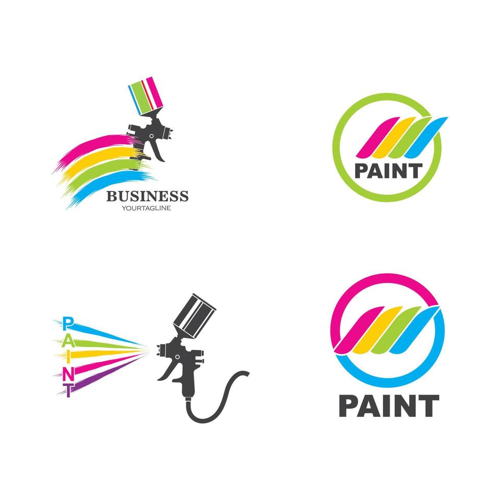 spray gun paint logo icon vector illustration