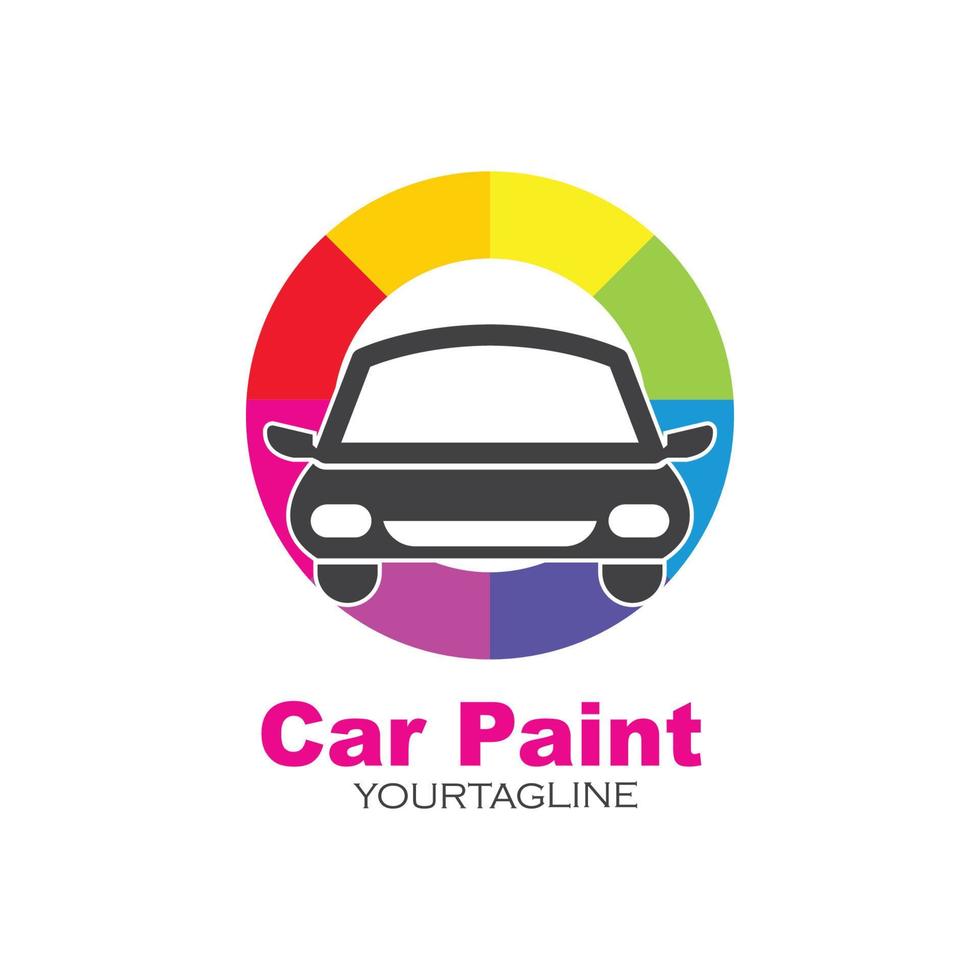 vector de ilustración de icono de logotipo de pintura de coche