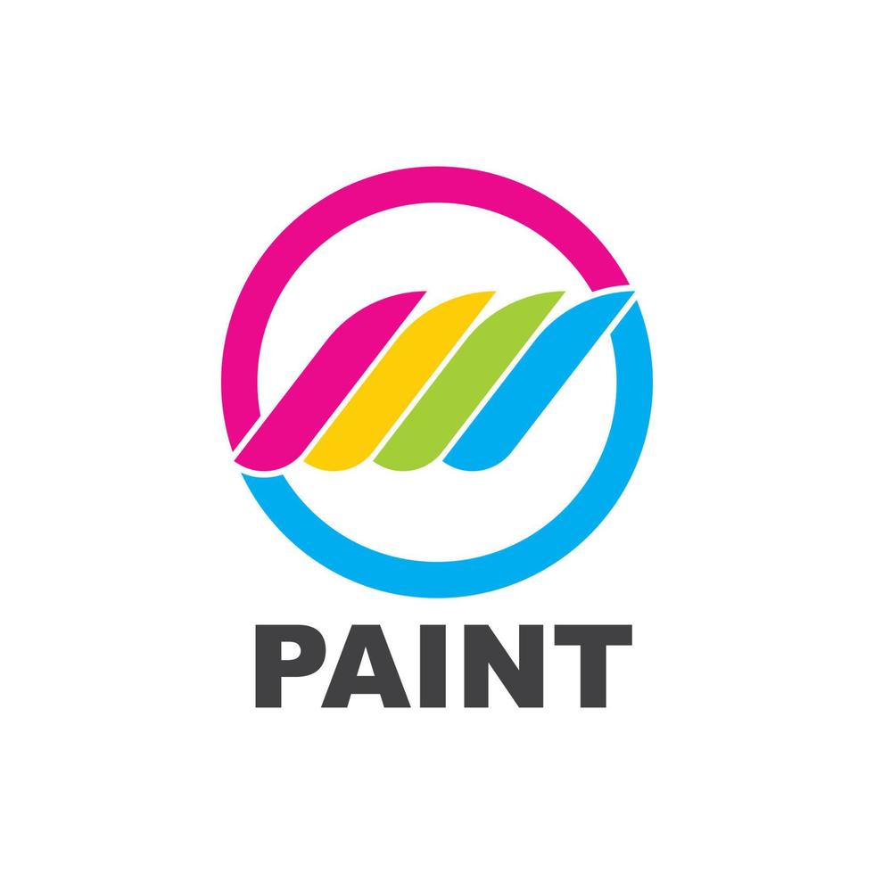 ilustración de vector de icono de logotipo de pintura de color