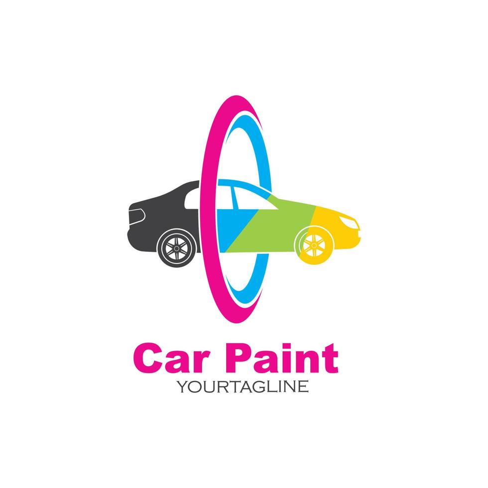 vector de ilustración de icono de logotipo de pintura de coche