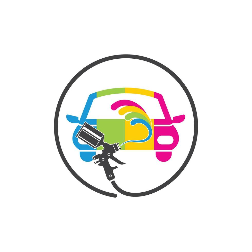 vector de ilustración de icono de logotipo de pintura de coche