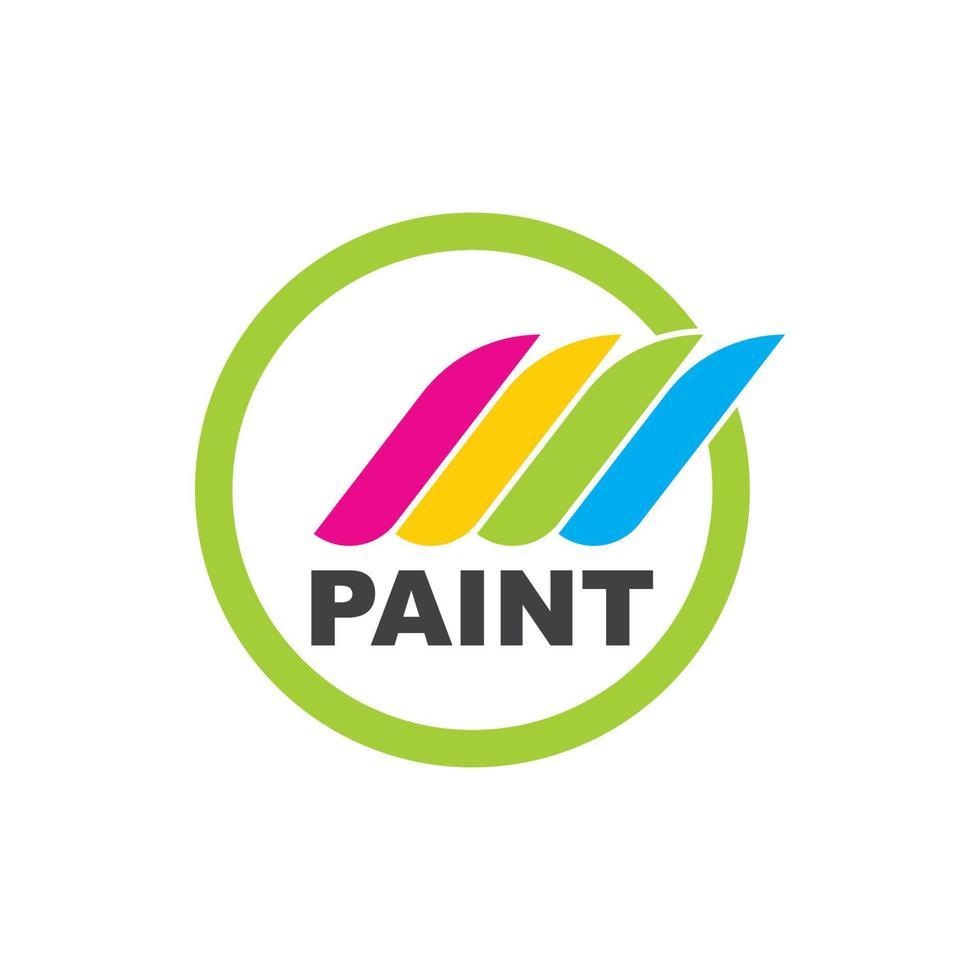 ilustración de vector de icono de logotipo de pintura de color