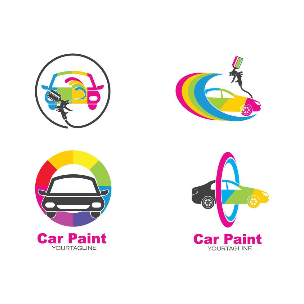 vector de ilustración de icono de logotipo de pintura de coche