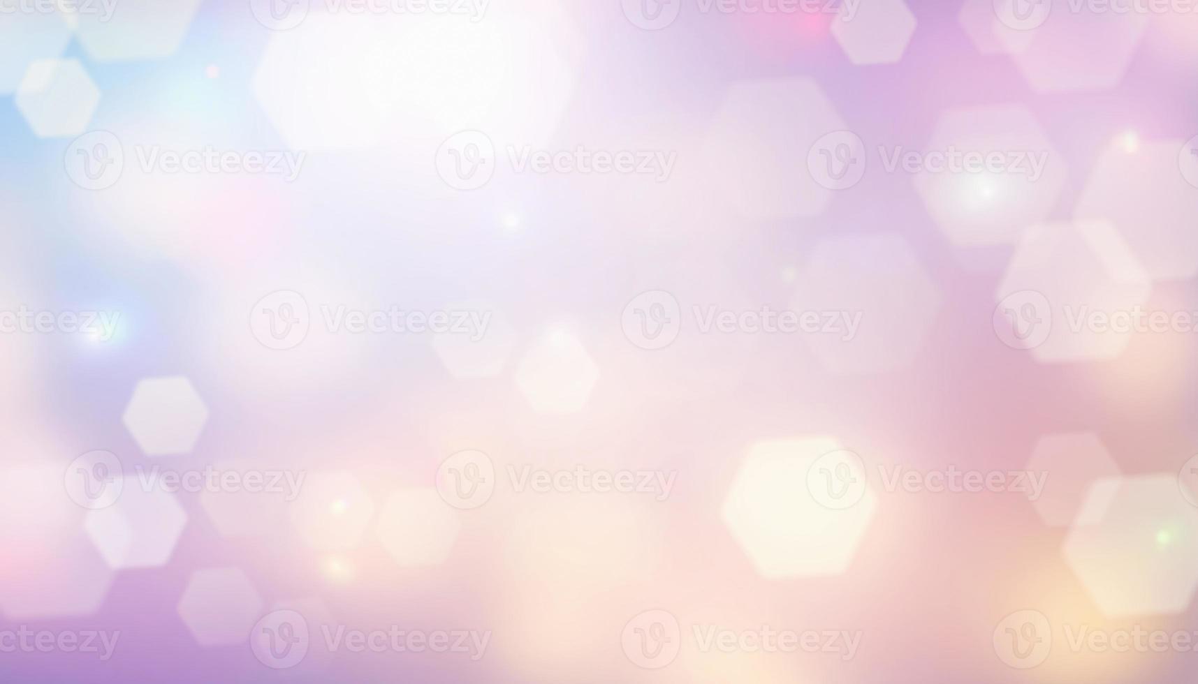 Bokeh blurred lights background, soft focus, pastel colors, pink purple yellow gradient with copy space photo