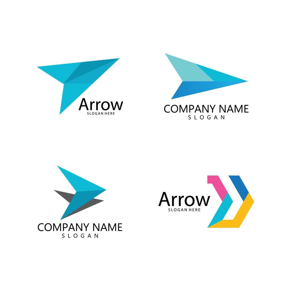 Arrow illustration logo vector