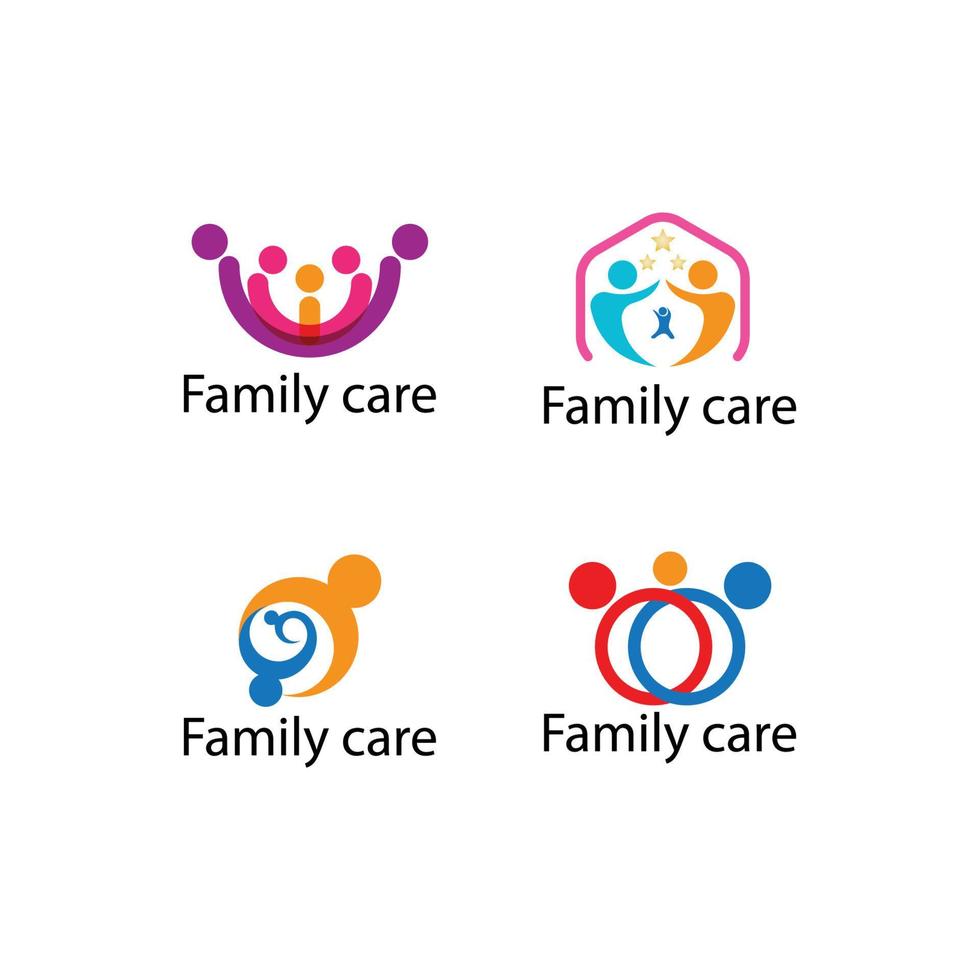 family care adoption vector