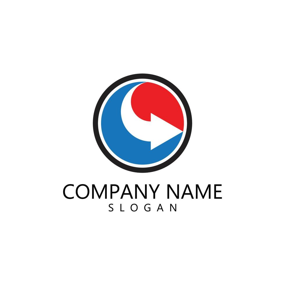 Arrow illustration logo vector