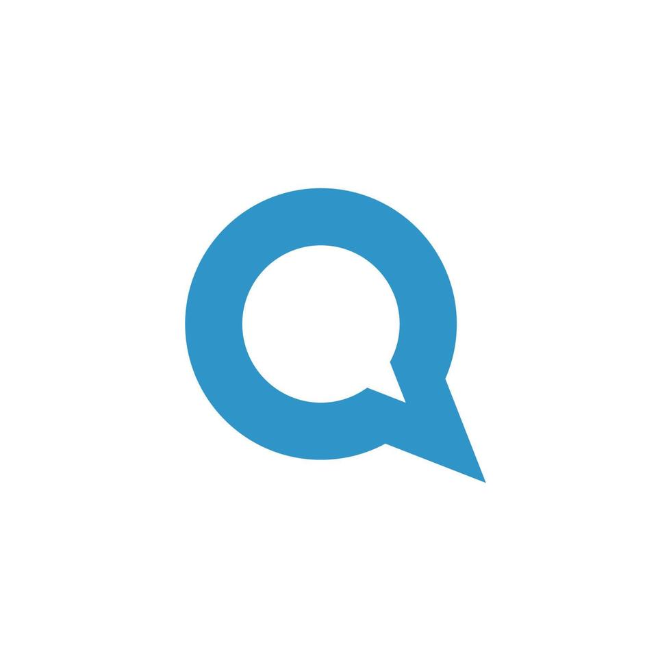 Q letter wave logo vector