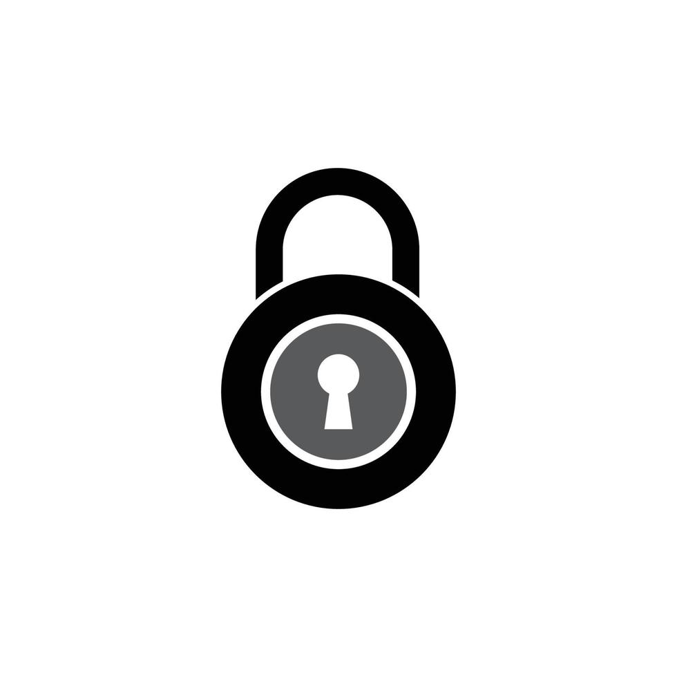 padlock logo icon vector