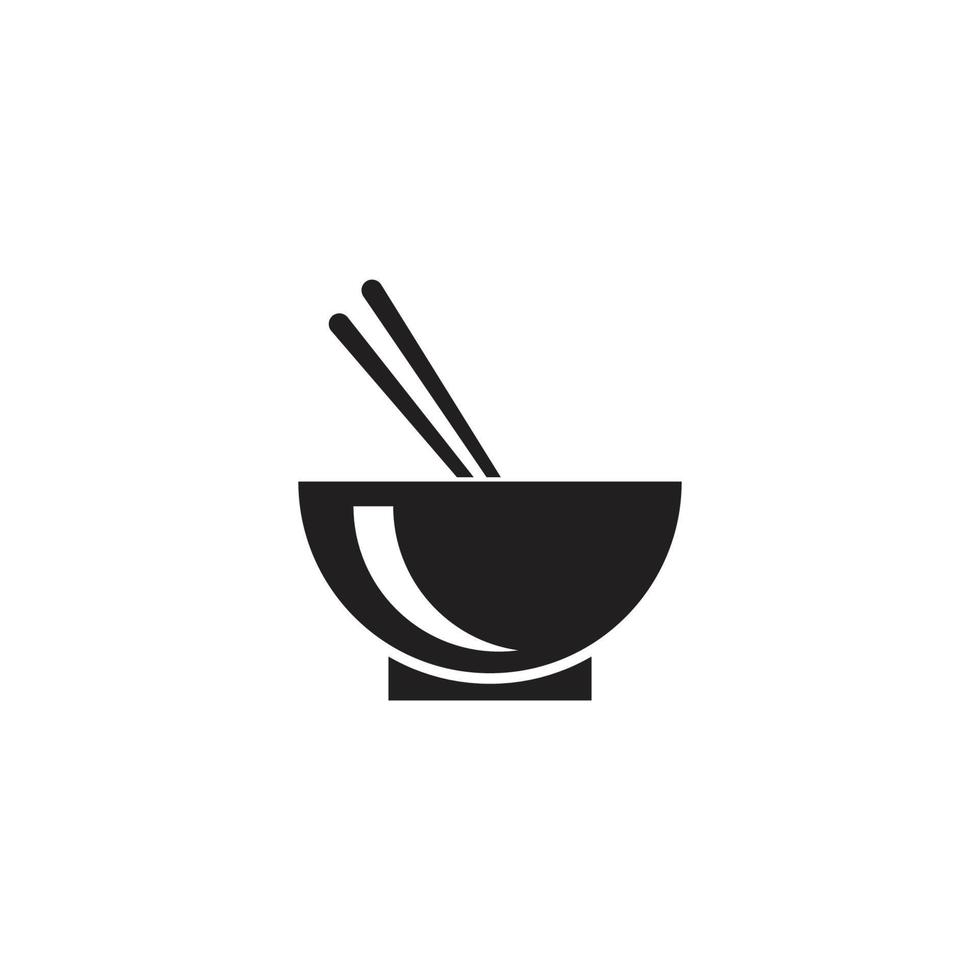 icono de vector de comida de tazón