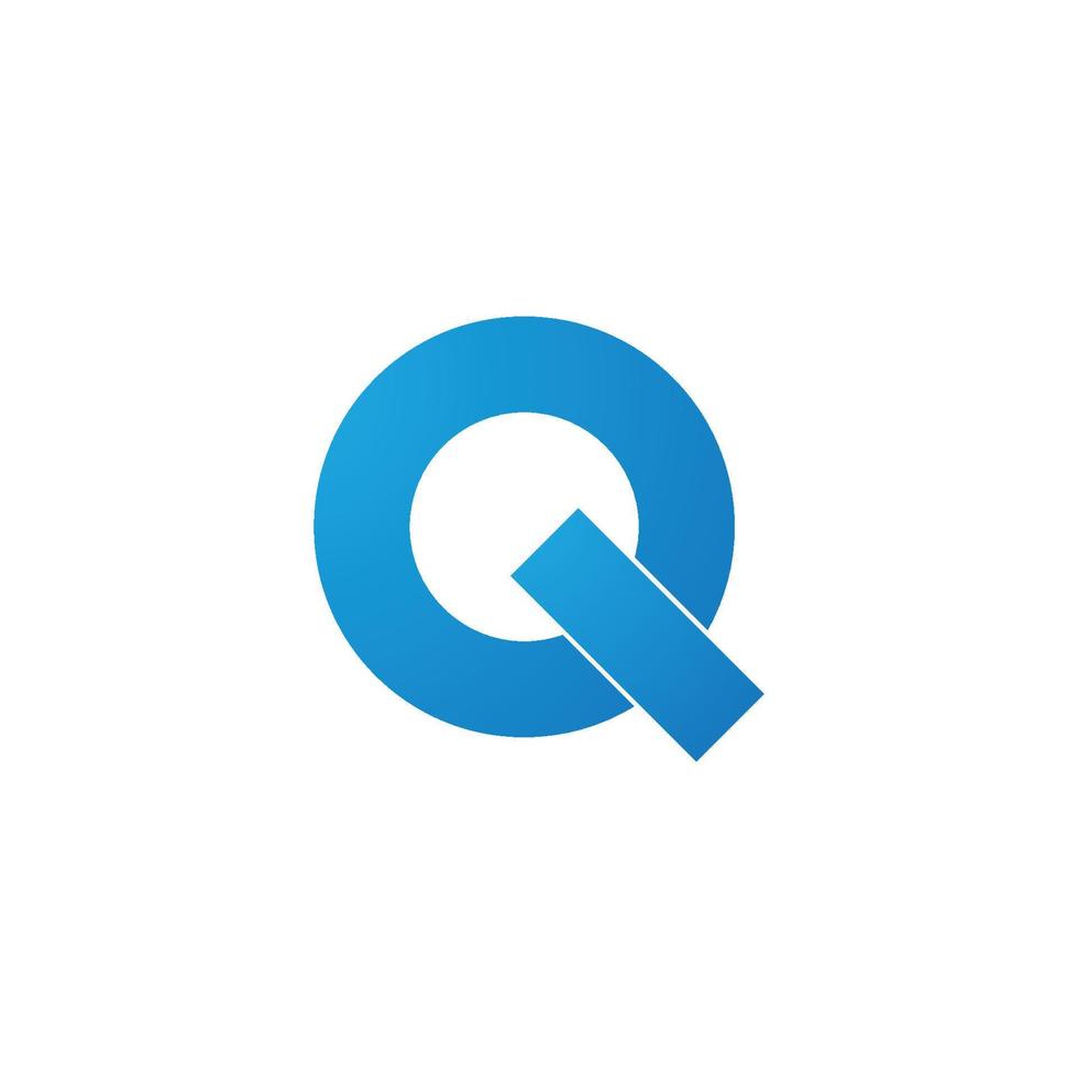 Q letter wave logo vector