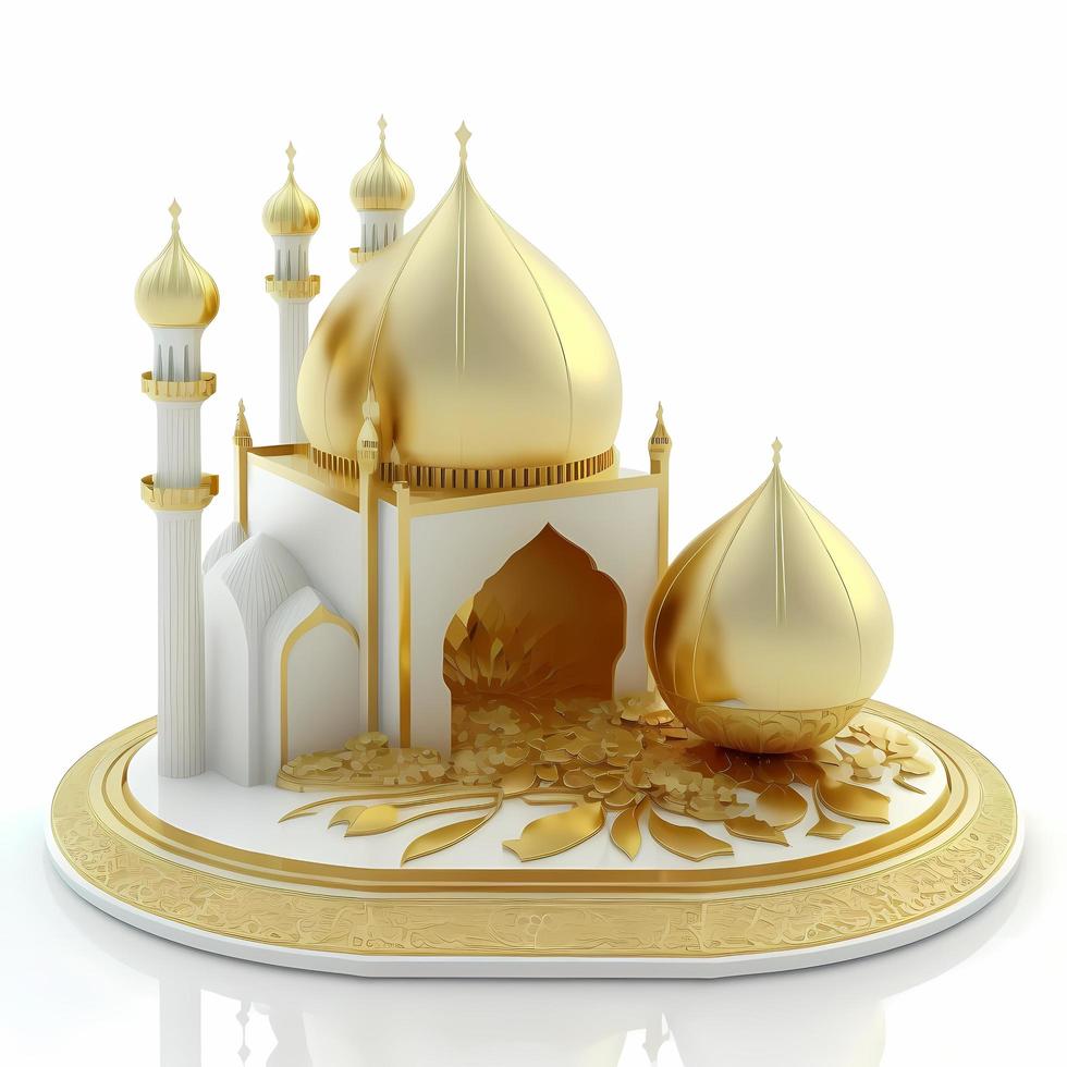 Illustration ramadan kareem decoration 3D render photo