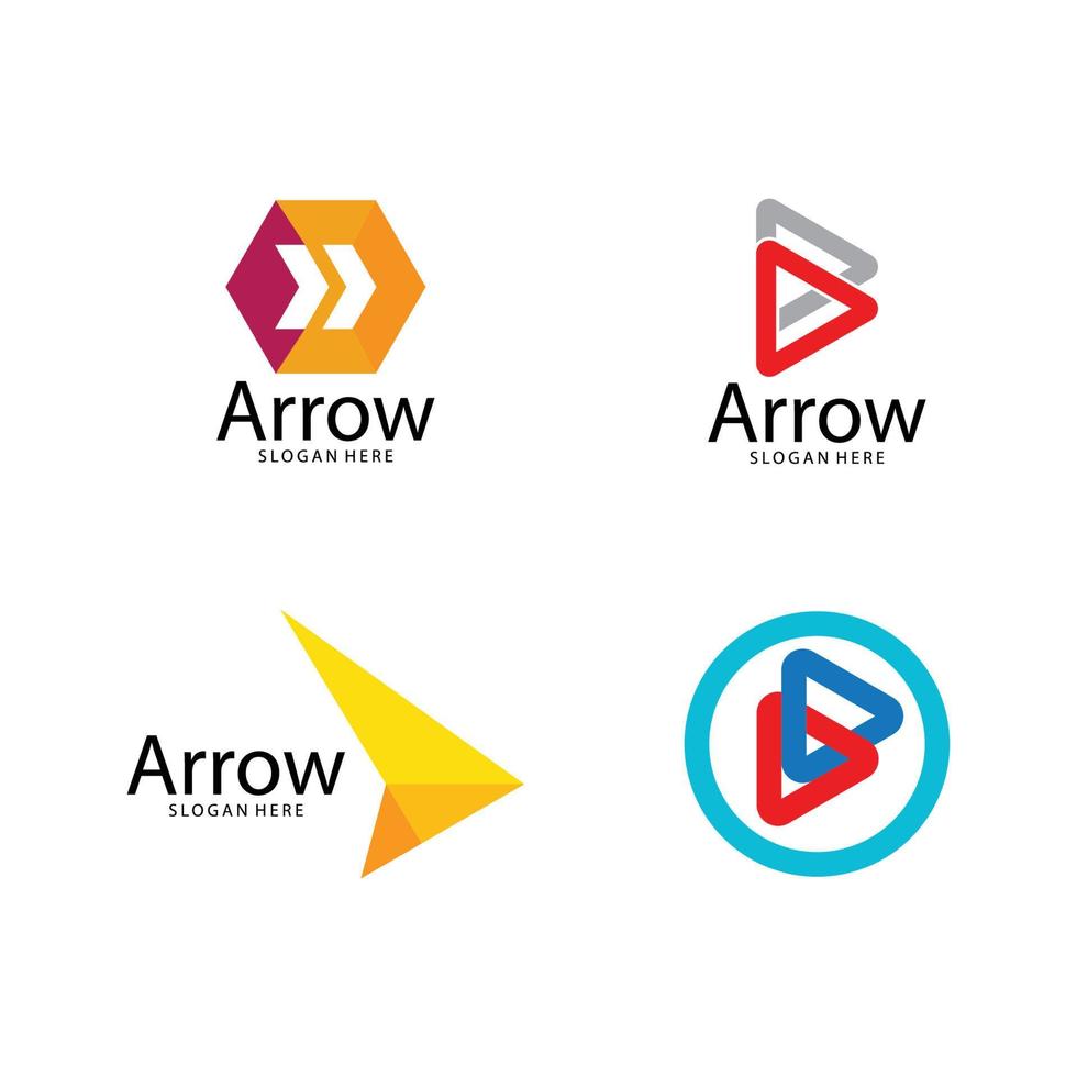 Arrow illustration logo vector